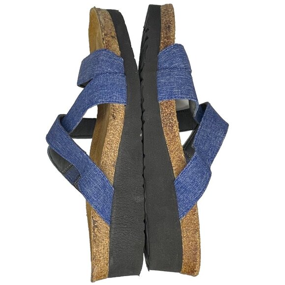 Naot Naomi Womens sz 9 EU 40 Blue Stretch Slip On Sandals Shoes Made in Israel - Picture 8 of 9